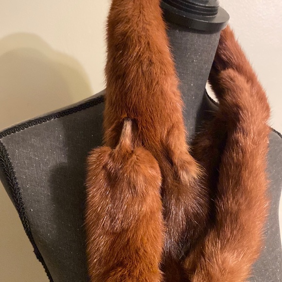 Mink fur stole scarf collar - Picture 7 of 14